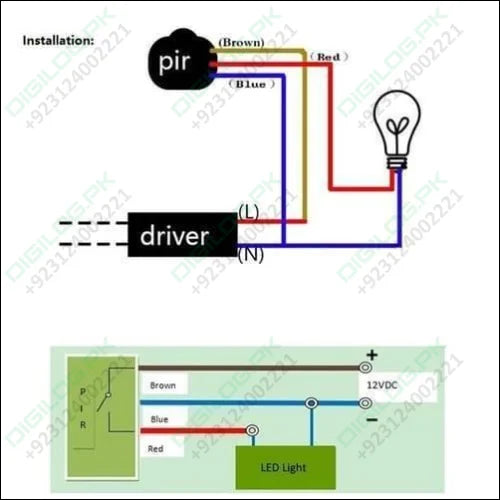 220v Automatic Infrared Pir Led Motion Sensor Detector