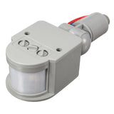 220V Automatic Infrared PIR Motion Sensor - a grey plastic device with a curved sensor lens and three adjustable control knobs on the top surface.