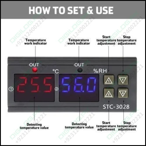 220v Stc - 3028 Temperature Humidity Control Thermometer