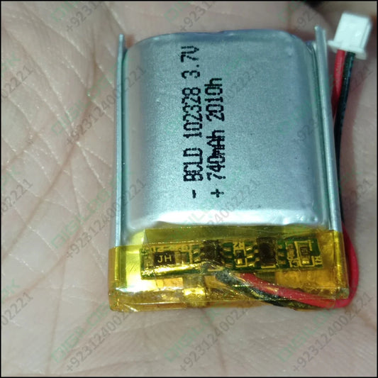 23mm x 28mm 10mm 3.7v 740ma Li Ion Battery In Pakistan