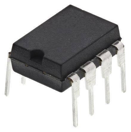 24C32A IC - a black, rectangular electronic integrated circuit component with eight metallic pins arranged in two rows of four.