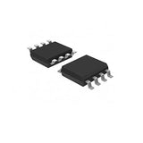 24C64 Serial EEPROM 64k Memory SMD IC - two black, rectangular integrated circuit chips with four metal pins on each side.