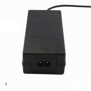 24V 2.5A Adapter AC To DC Switching Power Supply For LED Cctv LCD - a black rectangular power brick featuring a two-pin AC input port on the front and a power cable.