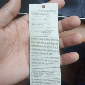 24V 50W Ceramic Electric Soldering Iron Heating Element Core Replacement - shown as a printed instruction manual with technical diagrams and text.