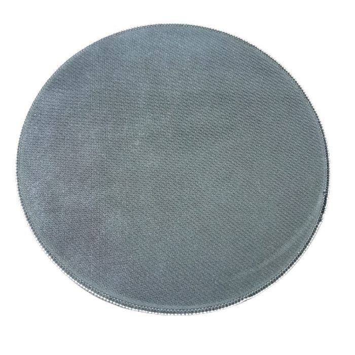 250MMX250MM Mouse Pad - a circular, grey fabric mouse pad with a stitched edge.