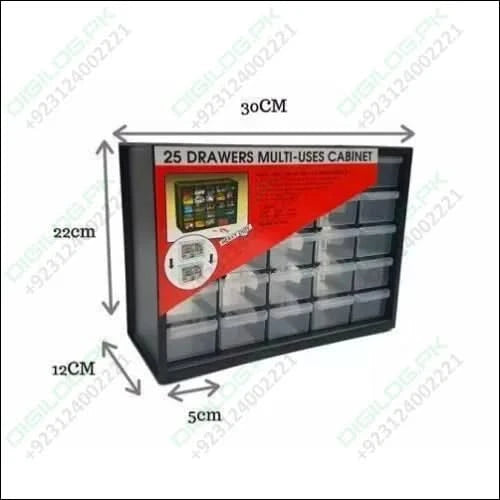 25 Section Cabinet Plastic Drawer Organizer Box Components