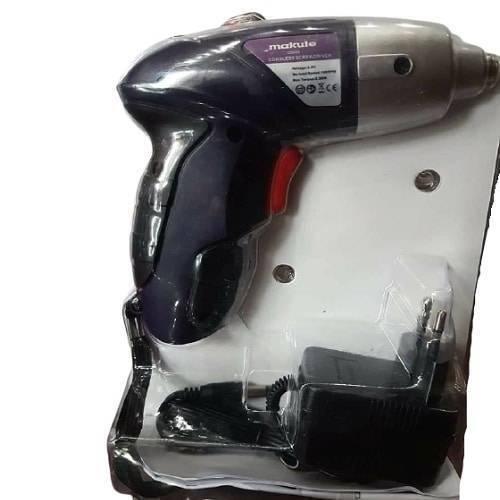 26 Pcs 4.8V Wireless Rechargeable Cordless Screwdriver Drill Machine Kit - its clear plastic retail packaging with a black power adapter.
