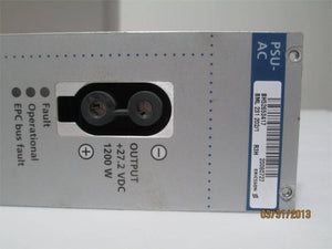 27.2V 44amp Power Supply In AC DC Converter 28V Power Supply 28V 40A 28V 44A - a silver rectangular module with a two-pin output port, status indicators, and a label with technical text.
