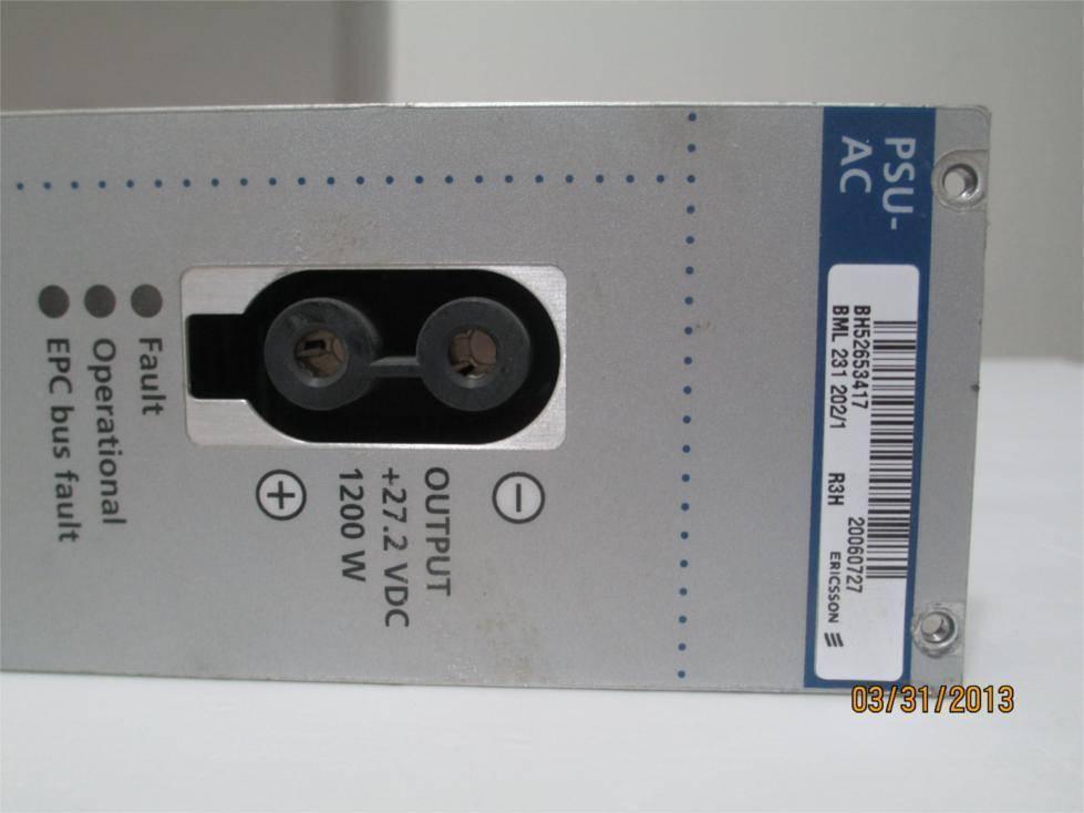 27.2V 44amp Power Supply In AC DC Converter 28V Power Supply 28V 40A 28V 44A - a silver rectangular module with a two-pin output port, status indicators, and a label with technical text.