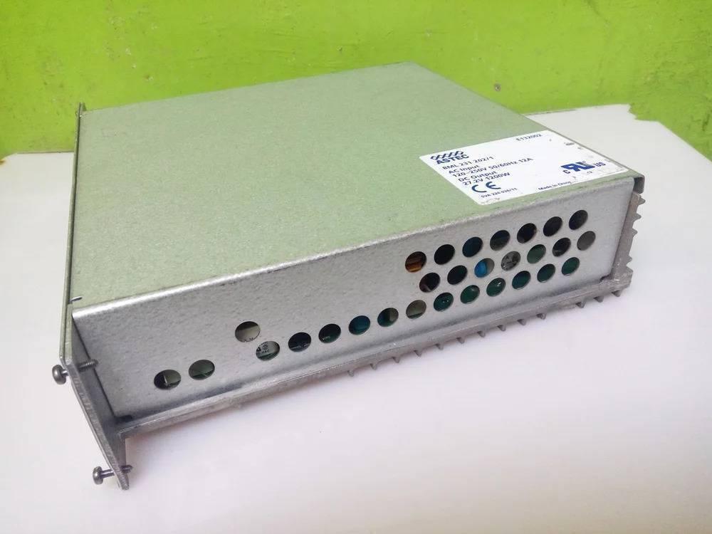 27.2V 44amp Power Supply In AC DC Converter 28V Power Supply 28V 40A 28V 44A - a grey rectangular metal power supply unit with a perforated side panel and a product label on top.