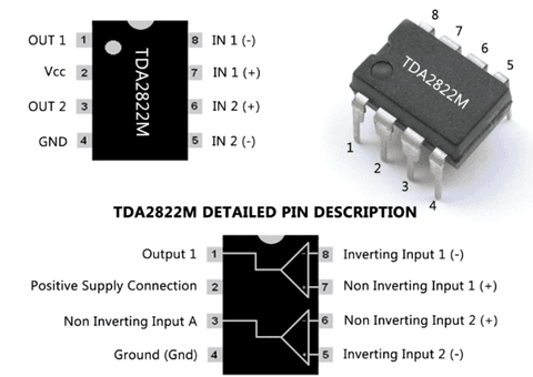 Tda2822 Dual Power Amplifier