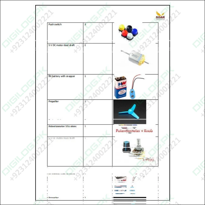 Soar Stem school AY 2024-25 Component list for Grade 5