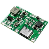 2 In 1 Charge And Boost Regulator Module 4.5-24V - USB Type-c J5019 - a green circuit board with a USB Type-C port and a small adjustable potentiometer.