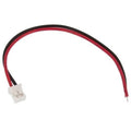 2mm Pitch JST2.0 Plug 2 Pin Extension Wire Connector - a white two-pin connector attached to a red and black wire pair.