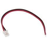 2mm Pitch JST2.0 Plug 2 Pin Extension Wire Connector - a white two-pin connector attached to a red and black wire pair.