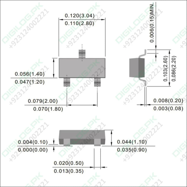 2N3906 MMBT3906 Transistor PNP SMD SOT-23 In Pakistan