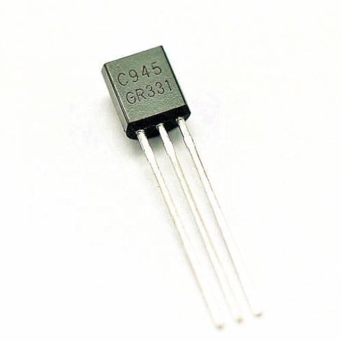 2SC945 C945 50V 0.15A Bipolar NPN Transistor - a small black electronic component with three metal pins and the text "C945 GR331" printed on its flat face.