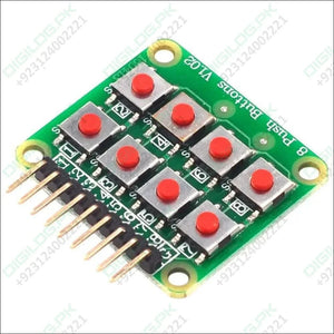 2x4 Matrix Keyboard 8 Pushbutton Keypad V1.02 Expansion