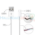 3.1 Type c Data Fast Charging Cable - a white USB-A to USB-C cable with close-up circular insets of the USB-C connector and internal wire shielding.