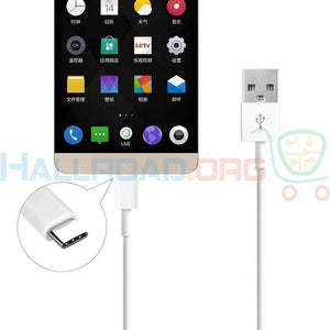 3.1 Type c Data Fast Charging Cable - a white USB-A to USB-C cable and a smartphone screen displaying app icons and a close-up of the connector.