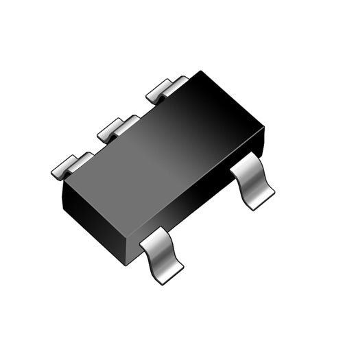 3.3V LP2985-33 LP2985 Sot-23-5 Low Dropout Regulator IC - a small black electronic component in a SOT-23-5 package with five metal leads extending from its sides.