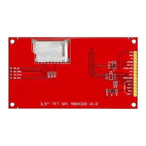 3.5 inch TFT LCD ILI9488 module rear side with SD card interface and pin labels