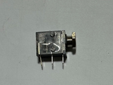 3.5mm Female Stereo Audio Jack Socket - 3-pin PCB Mount Connector - shown as a black, rectangular component with three metal pins and a threaded port.