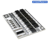 3.7V 18650 3s 4s 5s BMS 100A BMS Li-ion Lmo Ternary Lithium Battery Protection Circuit Board Balance Charging Module - a rectangular green circuit board featuring multiple black MOSFETs, resistors, and labeled battery connection pads.