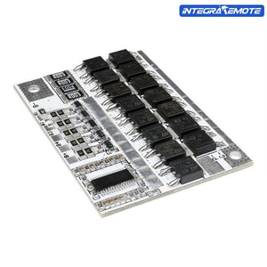 3.7V 18650 3s 4s 5s BMS 100A BMS Li-ion Lmo Ternary Lithium Battery Protection Circuit Board Balance Charging Module - a rectangular green circuit board featuring multiple black MOSFETs, resistors, and labeled battery connection pads.