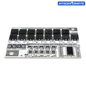 3.7V 18650 3s 4s 5s BMS 100A BMS Li-ion Lmo Ternary Lithium Battery Protection Circuit Board Balance Charging Module - a rectangular white circuit board with multiple black MOSFETs, resistors, and labeled battery connection pads.