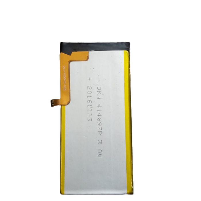 3.7V 3000mAh Polymer Li-ion Battery 47x97x3.5mm - shown as a rectangular silver battery with yellow edges and an attached orange ribbon connector cable.