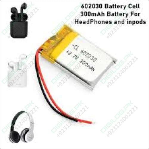 3.7V 300mAh 602030 Rechargeable Lithium Polymer Battery Lipo Cells