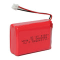 3.7V 5800mAh 104058 Lithium Polymer Battery Pack for Smart System - a red rectangular battery with a three-pin white connector attached by red, white, and black wires.