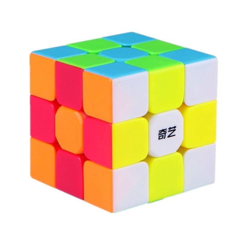 3 By 3 Rubik Cube 3x3 - a multi-colored puzzle cube with a white center piece featuring Chinese characters on the front face.