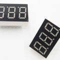 3 Digit Common Cathode 7 Segment LED Display - shown as two black rectangular modules with three numeric displays and decimal points on a white background.