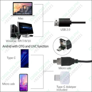 3 IN 1 1600X Zoom 8 LED USB Microscope Digital Magnifier Endoscope Video Camera