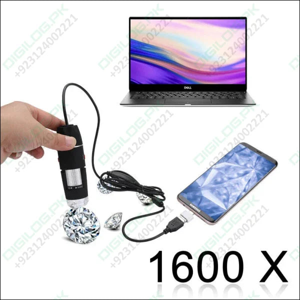 3 IN 1 1600X Zoom 8 LED USB Microscope Digital Magnifier Endoscope Video Camera