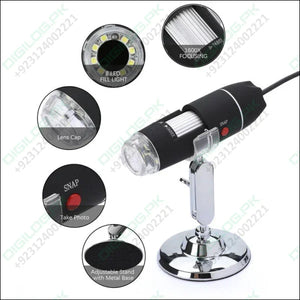 3 IN 1 1600X Zoom 8 LED USB Microscope Digital Magnifier Endoscope Video Camera