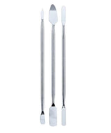 3 in 1 Metal Crowbar for Mobile Phone Repair Opening Tool Hand tool - a set of three silver-colored metal prying tools with textured handles.