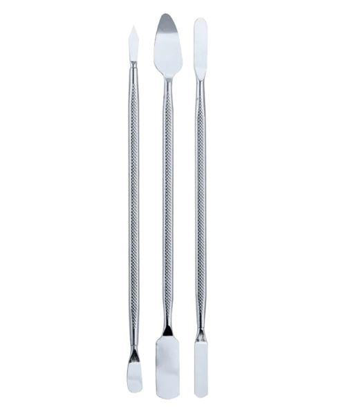 3 in 1 Metal Crowbar for Mobile Phone Repair Opening Tool Hand tool - a set of three silver-colored metal prying tools with textured handles.