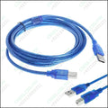 3 Meter USB a To USB b Cable For Arduino Uno And Arduino Mega - shown as a coiled blue cable with a USB-A connector on one end and a USB-B connector on the other.