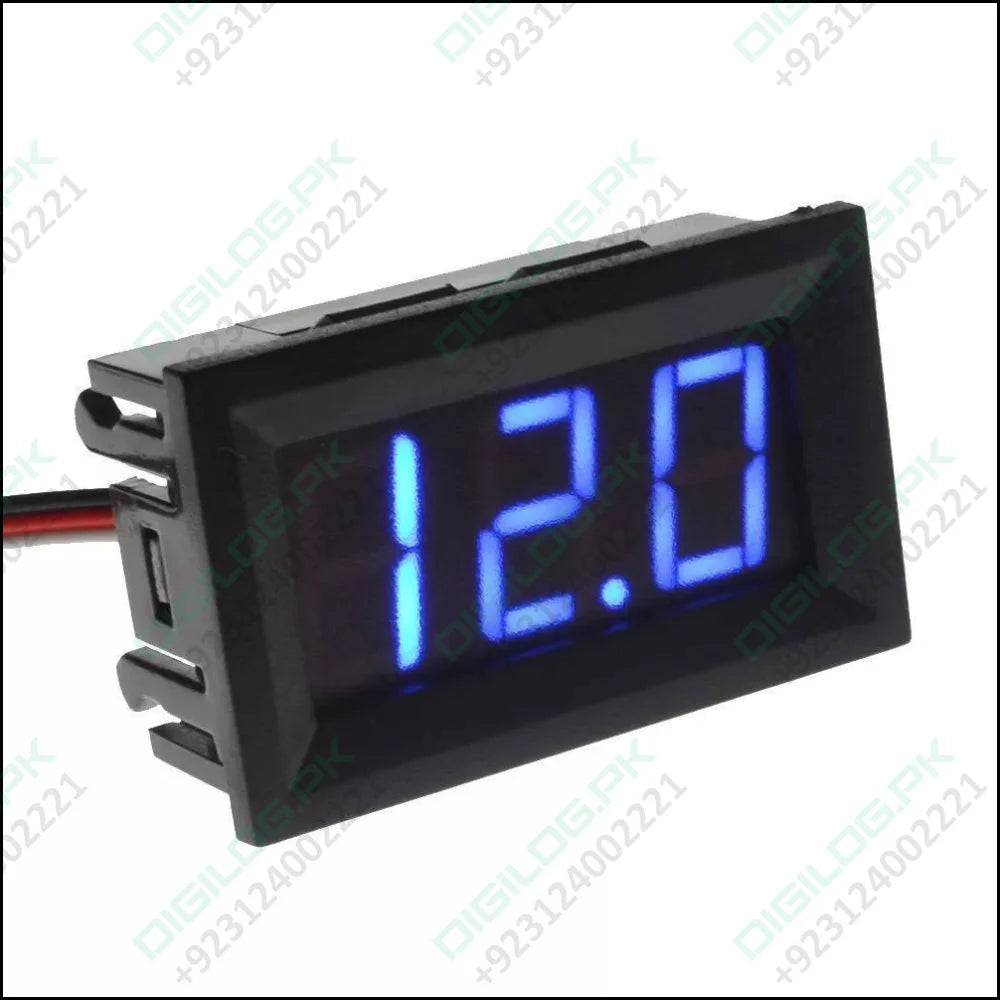 3 wire 0 - 100V Red LED digital voltmeter module panel meter