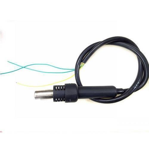 3 Wire 220VAC 250W Hot Air Desolder Gun Handle - a black handle with a metal nozzle and a black cable with three exposed wire ends.