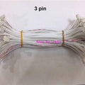 3 Wires 2.54mm Pitch Female To Female JST Xh Connector Cable Wire 6 Inch - shown as a large bundle of white cables with white 3-pin connectors at both ends.