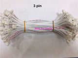 3 Wires 2.54mm Pitch Female To Female JST Xh Connector Cable Wire 6 Inch - shown as a large bundle of white cables with white 3-pin connectors at both ends.