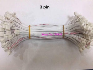 3 Wires 2.54mm Pitch Female To Female JST Xh Connector Cable Wire 6 Inch - shown as a large bundle of white cables with white 3-pin connectors at both ends.