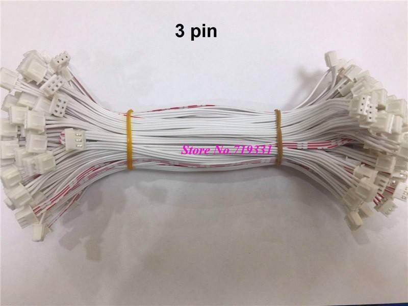 3 Wires 2.54mm Pitch Female To Female JST Xh Connector Cable Wire 6 Inch - shown as a large bundle of white cables with white 3-pin connectors at both ends.