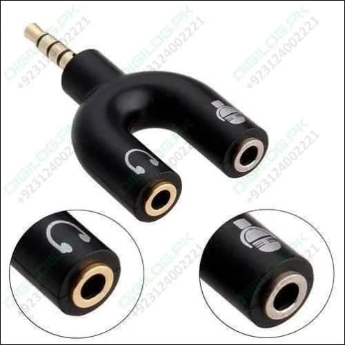 3.5mm Audio Jack To Headphone Microphone Splitter Converter