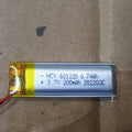 3.7V 200mAh Li-Ion Battery (Model: 601235) – Compact Power Solution for Portable Devices in Pakistan