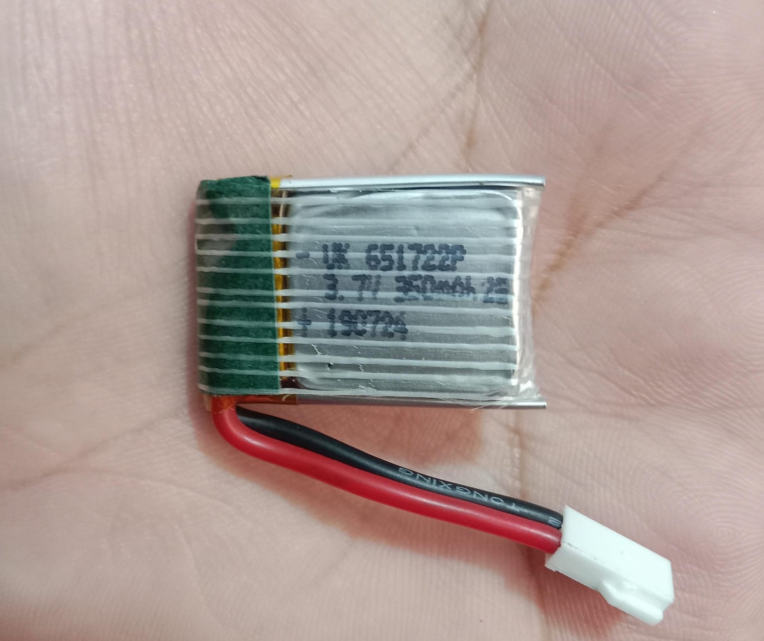 3.7V 350mAh Lithium Polymer (LiPo) Rechargeable Battery